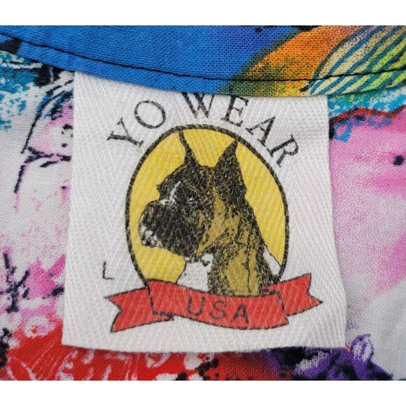 VTG Yo Wear USA Men's‎ Fish Aquarium Short Sleeve Hawaiian Button Down Shirt - Picture 10 of 11